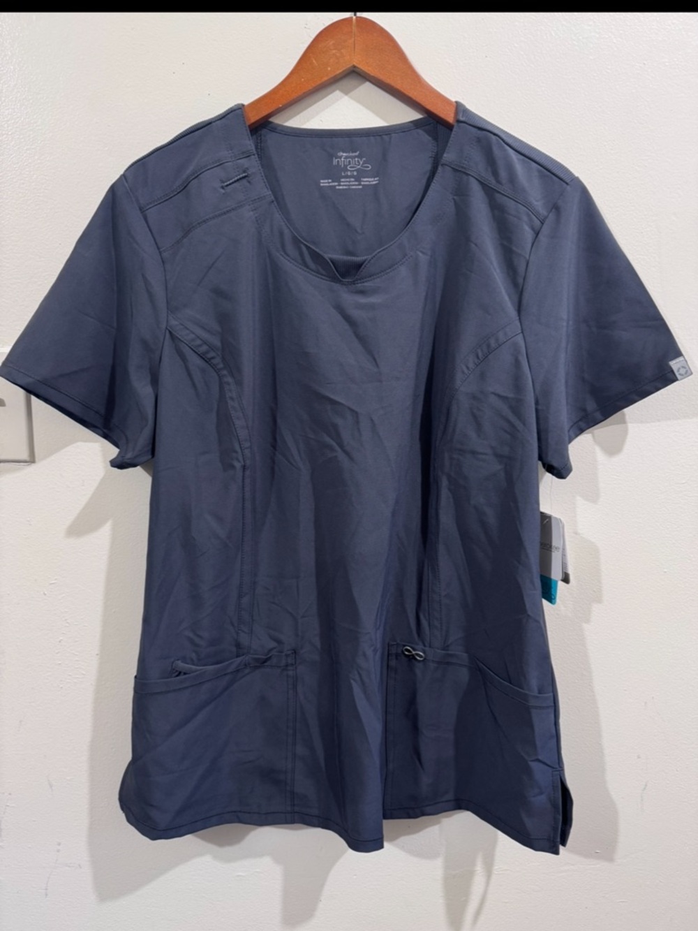 INFINITY Cherokee Short Sleeve Scrub Top - Navy